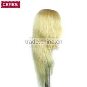 Blonde Long Hair Training Head for Hairdresser 18 Inch to 24 Inch thumbnail-4