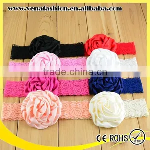 Handmade Knit Big Flower Baby Crochet Headbands thumbnail-2