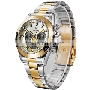 WEIDE Watch Stainless Steel Alarm Luxury Quartz Image Watch Price WH3309 Gold Watch thumbnail-5