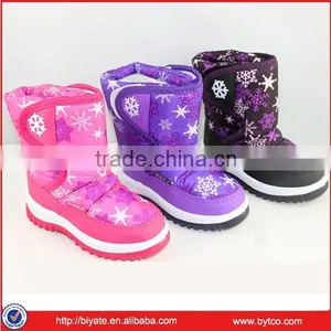 New Colorful Snow Flower Girl Winter Boots thumbnail-1