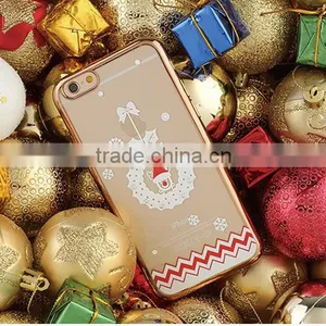 2016 Newest Mobile Phone Cover Case Electroplate Christmas Image Tpu for IPhone 6 6s 6plus thumbnail-5