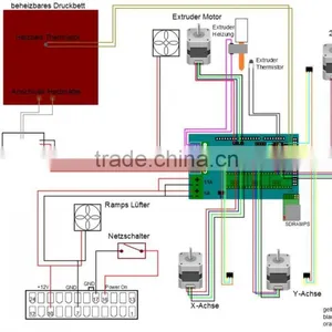 Wholesale 3D Printer 1pcs Mega 2560 R3 + 1pcs RAMPS 1.4 Control Panel+ 5pcs DRV8825 Stepper Motor Drive Carrier Reprap thumbnail-5
