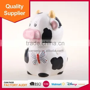 Newest Creative Funny Animal Cow Shape Money Box Fashional Style Ceramic Piggy Bank thumbnail-3