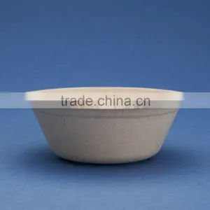 BL-35-UB 350ml Unbleached Disposable Sugarcane Bowl Quality Choice thumbnail-2