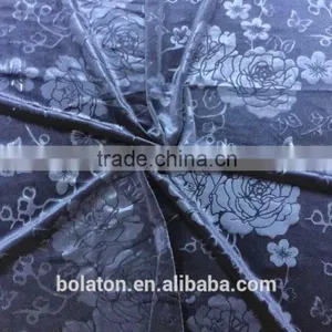 92% Poly and 8%Spandex Navy Velvet Fabric for Girls Dresses thumbnail-2
