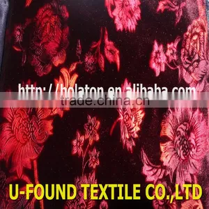 95% POLYESTER 5% SPANDEX NEW KOREA KS 3D COLOUR EMBOSS VELVET ,POLYESTER STRECH VELVET FABRIC MADE IN CHINA thumbnail-2