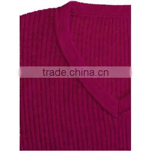 Fashion Plain Knit 100%cashmere Pullover Sweater for Men thumbnail-5