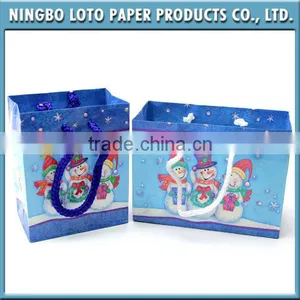 2014 Snowman Paper Gift Bag thumbnail-1
