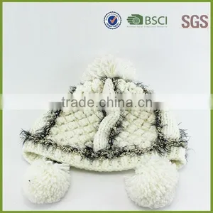 Winter 100 Acrylic Pom Pom Beanie Hats Wholesale thumbnail-4