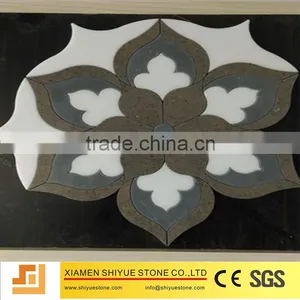 Beautiful Marble Mosaic Flower Patterns thumbnail-1