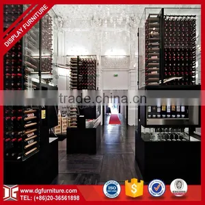 Led Light Commercial Free Standing Modern Wine Display Cabinet for Sale thumbnail-3