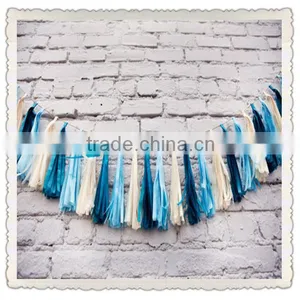 Bride Idea: DIY Tissue Paper Tassel Garland Tutorial thumbnail-1