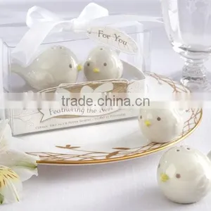 Magpie Shape Salt and Pepper Ceramic Shakers-best Wedding Giveaway Gift thumbnail-1