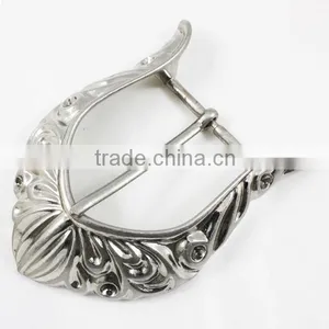 Western Antique Pin Style Unisex Flora Flower Belt Buckles thumbnail-4