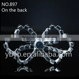 Hot ! Small Rhinestone Ribbon Button For Wedding Invitation-897 thumbnail-3