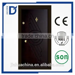 Waterproof Used Arched Exterior Security Armored Door Front Bullet Proof Carved Solid Wood Door thumbnail-3