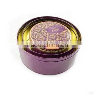 Guangdong Large Decorative Round Stacble Metal Tin Cans Box thumbnail-4