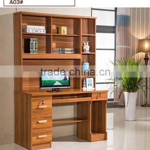 Panel Furniture Computer Desk With Bookshelf thumbnail-4