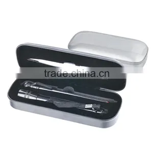 4PCS Mini Household Tool Set 2AA W/o Batteries Flashlight Marking Pen Tin Box thumbnail-1