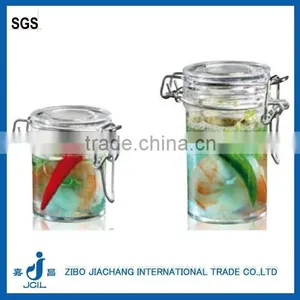 Mini Food Grade Airtight Glass Jars Design With Glass Lid thumbnail-1