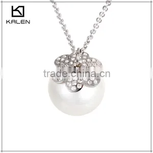 Vogue Big Pearl, Flower With Fake Diamond Design Jewelry From China KALEN JEWELRY thumbnail-2
