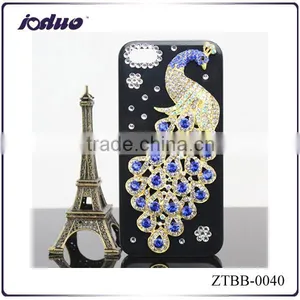2015 Fashion Peacock Design Phone Case Rhinestone Phone Shell for Iphone 5/5s thumbnail-1
