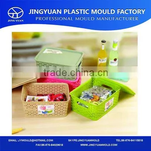 Zhejiang OEM High Quality Plastic Wicker Storage Basket Injection Mould Manufacturer thumbnail-1