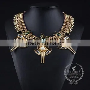 High Quality Vintage Style Chunky Statement Necklace Tin Alloy Fashion Women Pendant Necklace 6390086 thumbnail-1