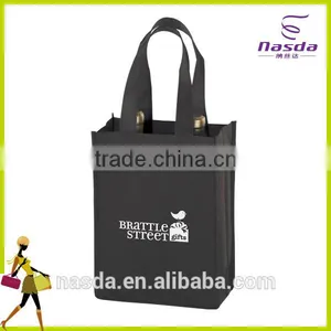 Black Color 4 Pack Wine Bag,customized Wine Bag Bag in Box,non Woven Wine Bag in Box Holder thumbnail-1