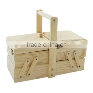 Dog Print Wooden Sewing Tool Box w/ Accessories thumbnail-1