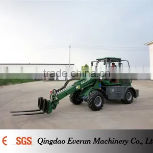Everun New Condition ER1500 Telescopic Wheel Loader With Pallet Forks thumbnail-1