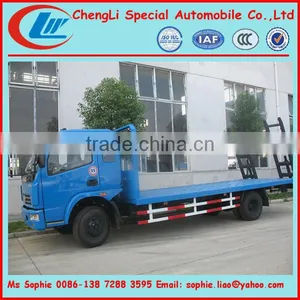4*2 Dongfeng Jingka 7ton Small Flat Bed Truck,excavator Carrying Truck thumbnail-1