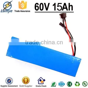 Cylindrical 3.7V 7P16S Cell 60V 15Ah Electric Bike Battery Pack With BMS Charger for 900W Devices thumbnail-1