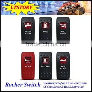 DC 12-24V Waterproof Carling Rocker Switch For Snowmobile thumbnail-1