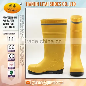 Reflective Stip Safety Boots,pvc Shoes for Oil Field,fire Control Area,colliery Industry thumbnail-1