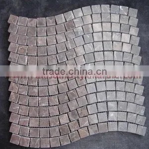UNIQUE SAHARA BEIGE MARBLE MOSAIC TILES thumbnail-1