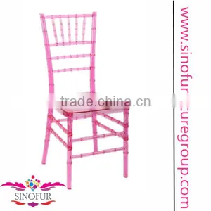 Crystal Pink Color 100% Polycarbonate pc Resin Chiavari Chair thumbnail-1