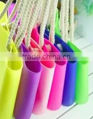 Silicone Beach Handbag With Cotton Rope Handle&Silicone Beach Style Handbag&silicone Beach Bag thumbnail-1