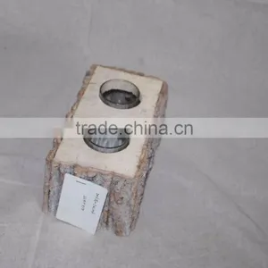 New Style Wholesale Cheap Rectangle Wooden Candle Holde for Decoration thumbnail-1
