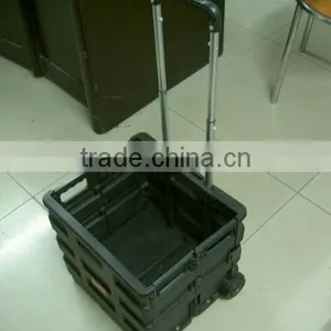 Plastic Folding Shopping Carts With Wheels for Seniors Shopping Trolley thumbnail-3