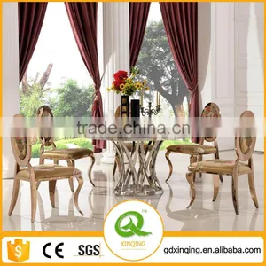 High Quality Durable Oval Glass Top Dining Table TH371 thumbnail-2