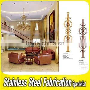 Modern Decorative Bronze Color Integral Aluminum Stair Railing thumbnail-2