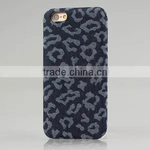 Denim Fabric Leather Card Slots Flip Phone Case for IPhone6 Case Wallet thumbnail-2