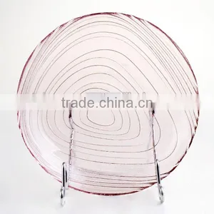 Cheap Gold Flower Glass Dishes Charger Plates thumbnail-4