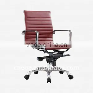 Swivel Red Leather Office Chair 3013B-1 With High Quality From EOE Factory thumbnail-1