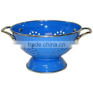 Trade Show Hottest Blue Enamel Fruit Colander Sundries Collector thumbnail-1