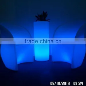 Outdoor Led Glow Chair Fashion Cafe Sofa With Rechargeable Battery thumbnail-1