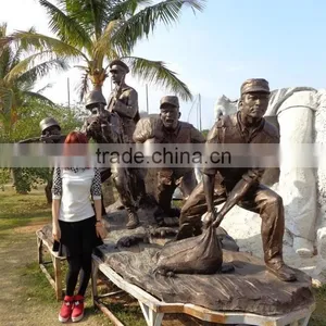 Outdoor Garden Decoration Resin Craft Life Size Soldier Statue thumbnail-1