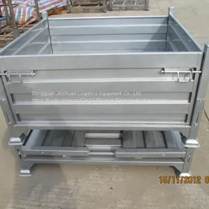 Industrial Collapsible Steel Pallet Box Corrugated 0.3 - 1L thumbnail-1