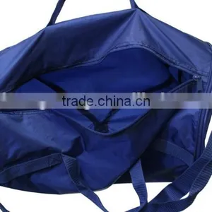 Navy Blue 420D Polyester Expandable Carry-on Duffel Bag thumbnail-4